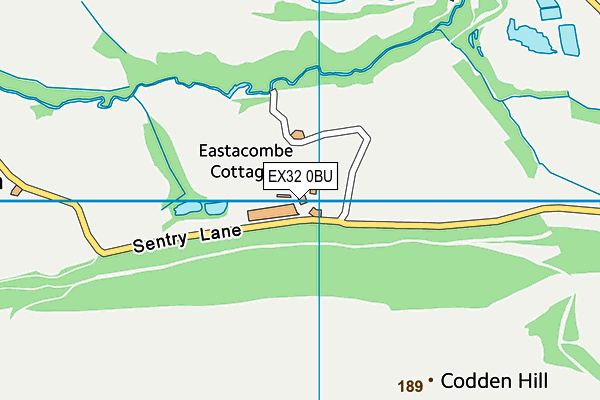 EX32 0BU map - OS VectorMap District (Ordnance Survey)