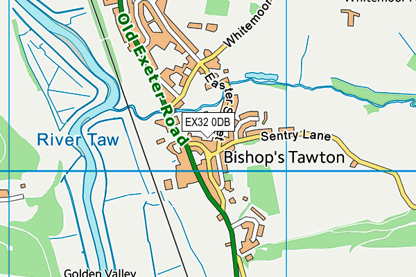 EX32 0DB map - OS VectorMap District (Ordnance Survey)