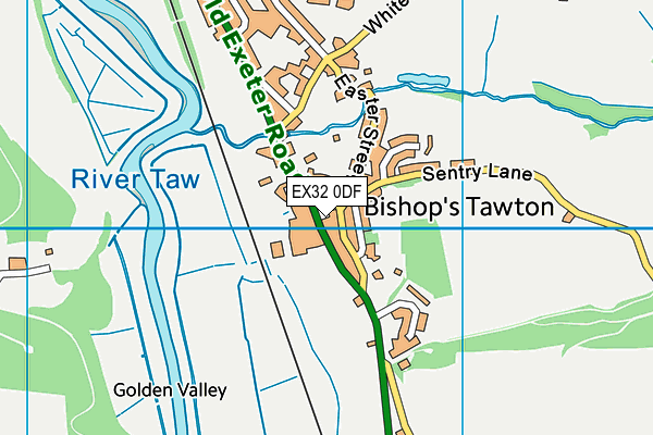 EX32 0DF map - OS VectorMap District (Ordnance Survey)