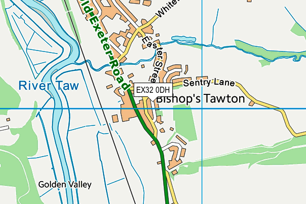 EX32 0DH map - OS VectorMap District (Ordnance Survey)