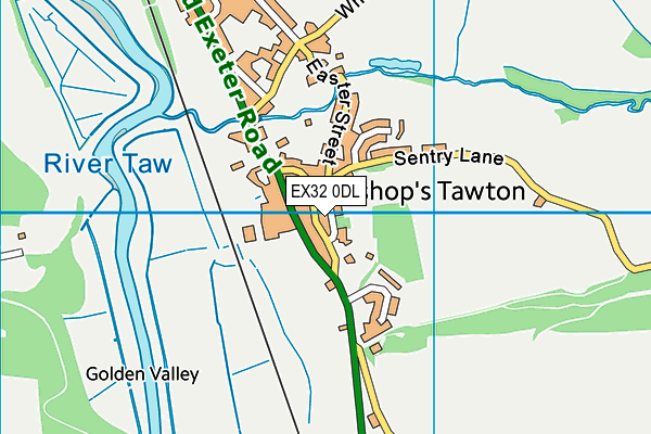 EX32 0DL map - OS VectorMap District (Ordnance Survey)