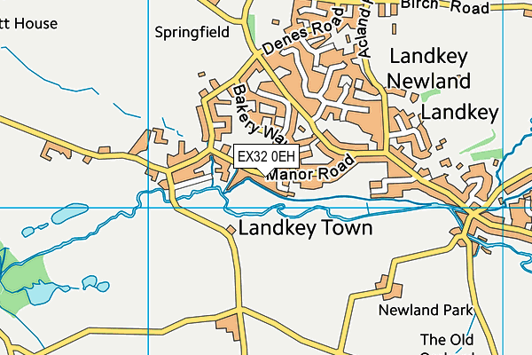 EX32 0EH map - OS VectorMap District (Ordnance Survey)