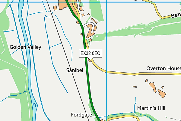 EX32 0EQ map - OS VectorMap District (Ordnance Survey)