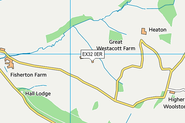 EX32 0ER map - OS VectorMap District (Ordnance Survey)