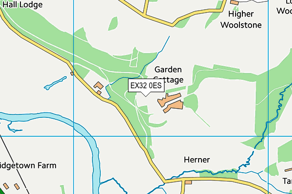 EX32 0ES map - OS VectorMap District (Ordnance Survey)