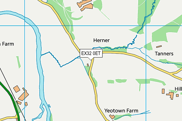 EX32 0ET map - OS VectorMap District (Ordnance Survey)