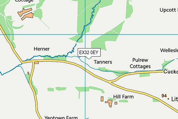 EX32 0EY map - OS VectorMap District (Ordnance Survey)