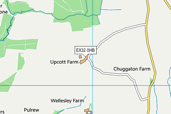 EX32 0HB map - OS VectorMap District (Ordnance Survey)