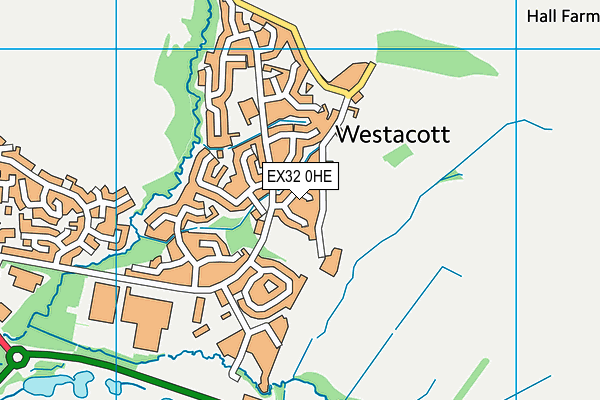 Westacott Recreation Ground map (EX32 0HE) - OS VectorMap District (Ordnance Survey)