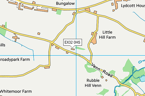 EX32 0HS map - OS VectorMap District (Ordnance Survey)