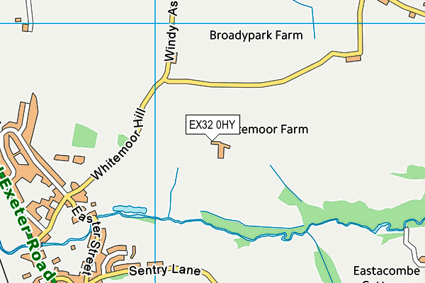 EX32 0HY map - OS VectorMap District (Ordnance Survey)