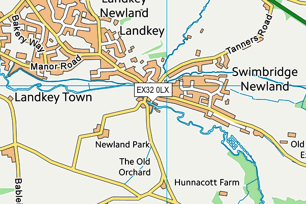 EX32 0LX map - OS VectorMap District (Ordnance Survey)