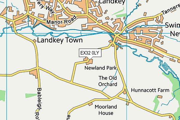 EX32 0LY map - OS VectorMap District (Ordnance Survey)
