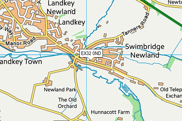 EX32 0ND map - OS VectorMap District (Ordnance Survey)