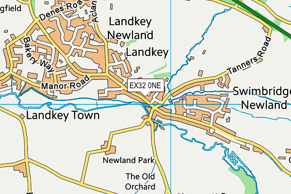 EX32 0NE map - OS VectorMap District (Ordnance Survey)