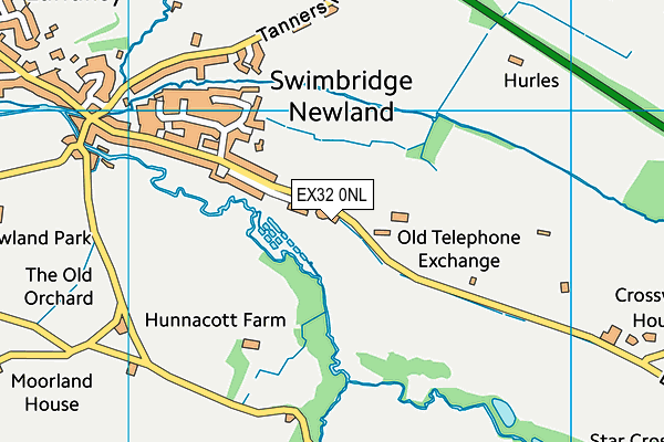 EX32 0NL map - OS VectorMap District (Ordnance Survey)