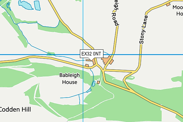 EX32 0NT map - OS VectorMap District (Ordnance Survey)