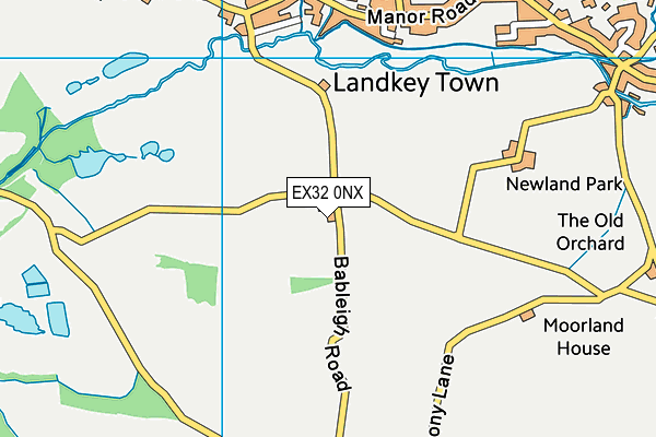 EX32 0NX map - OS VectorMap District (Ordnance Survey)