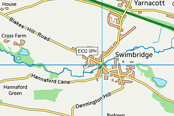 EX32 0PH map - OS VectorMap District (Ordnance Survey)