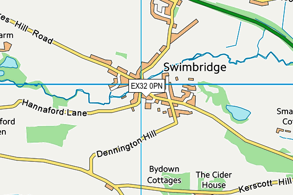 EX32 0PN map - OS VectorMap District (Ordnance Survey)