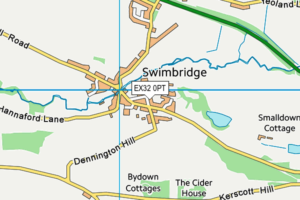 EX32 0PT map - OS VectorMap District (Ordnance Survey)