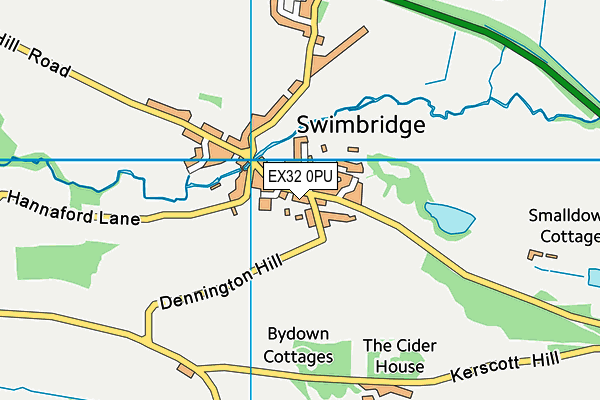 EX32 0PU map - OS VectorMap District (Ordnance Survey)