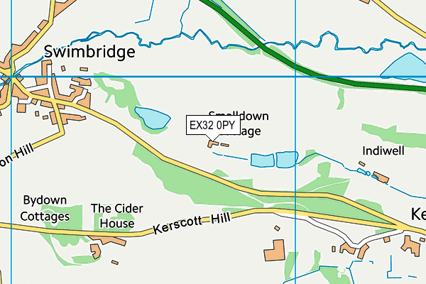 EX32 0PY map - OS VectorMap District (Ordnance Survey)