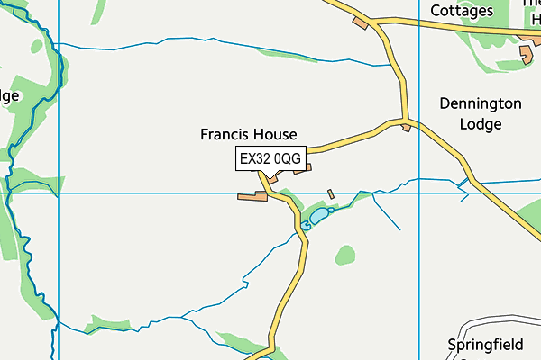 EX32 0QG map - OS VectorMap District (Ordnance Survey)