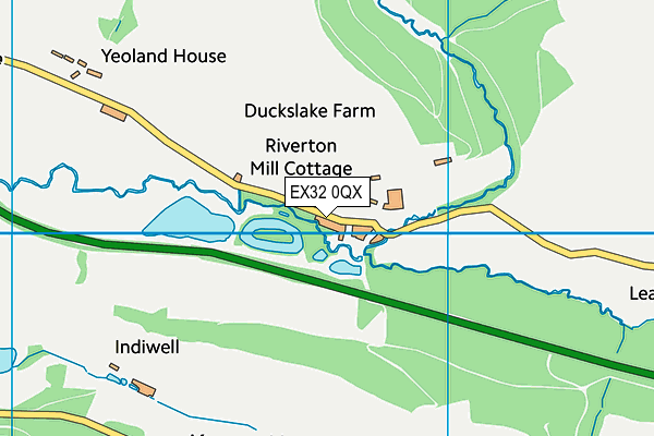 EX32 0QX map - OS VectorMap District (Ordnance Survey)