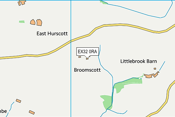 EX32 0RA map - OS VectorMap District (Ordnance Survey)