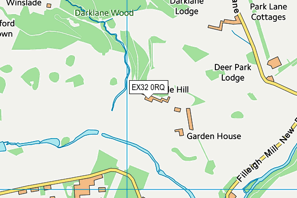 EX32 0RQ map - OS VectorMap District (Ordnance Survey)