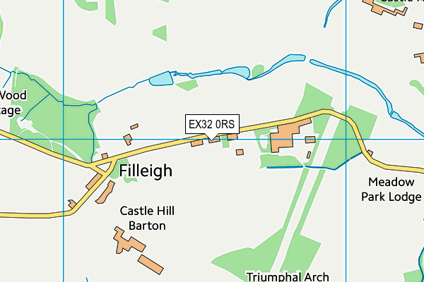Filleigh Community Primary School map (EX32 0RS) - OS VectorMap District (Ordnance Survey)