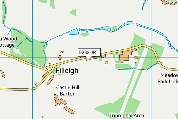 EX32 0RT map - OS VectorMap District (Ordnance Survey)