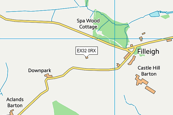 EX32 0RX map - OS VectorMap District (Ordnance Survey)