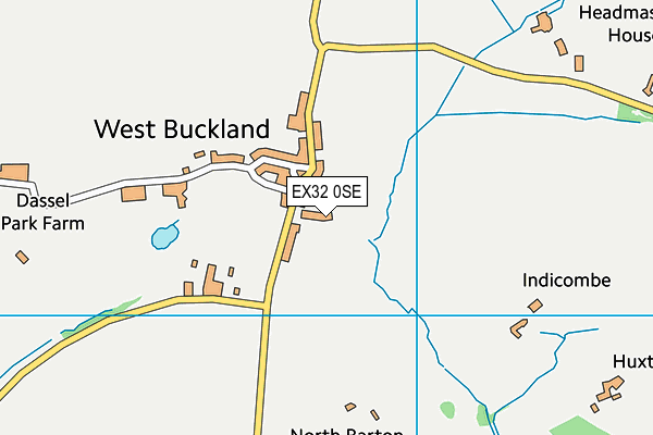 EX32 0SE map - OS VectorMap District (Ordnance Survey)