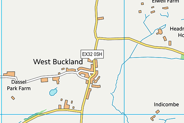 EX32 0SH map - OS VectorMap District (Ordnance Survey)