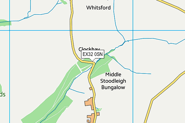 EX32 0SN map - OS VectorMap District (Ordnance Survey)