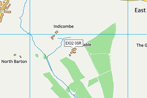 EX32 0SR map - OS VectorMap District (Ordnance Survey)