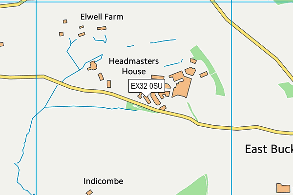 EX32 0SU map - OS VectorMap District (Ordnance Survey)