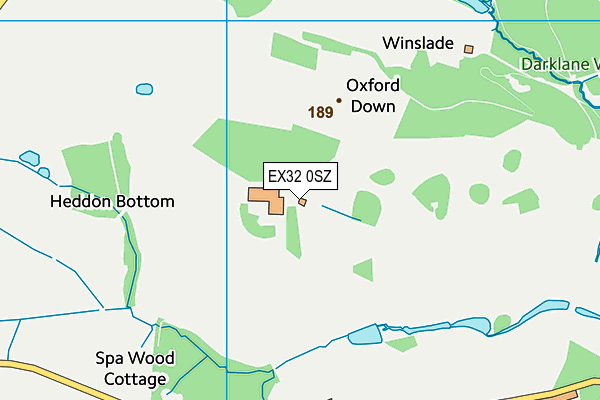 EX32 0SZ map - OS VectorMap District (Ordnance Survey)