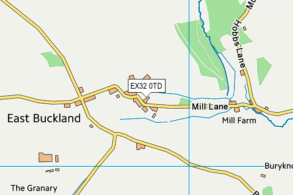 EX32 0TD map - OS VectorMap District (Ordnance Survey)