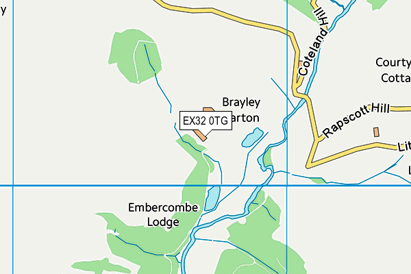 EX32 0TG map - OS VectorMap District (Ordnance Survey)