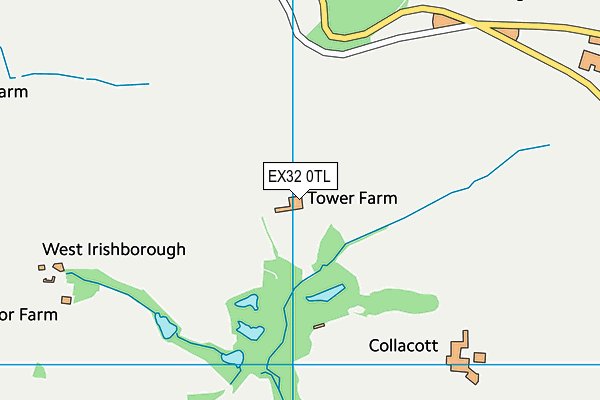 EX32 0TL map - OS VectorMap District (Ordnance Survey)