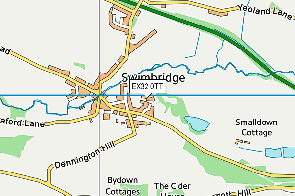 EX32 0TT map - OS VectorMap District (Ordnance Survey)