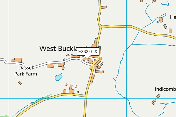 EX32 0TX map - OS VectorMap District (Ordnance Survey)