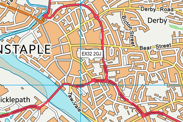 EX32 2GJ map - OS VectorMap District (Ordnance Survey)