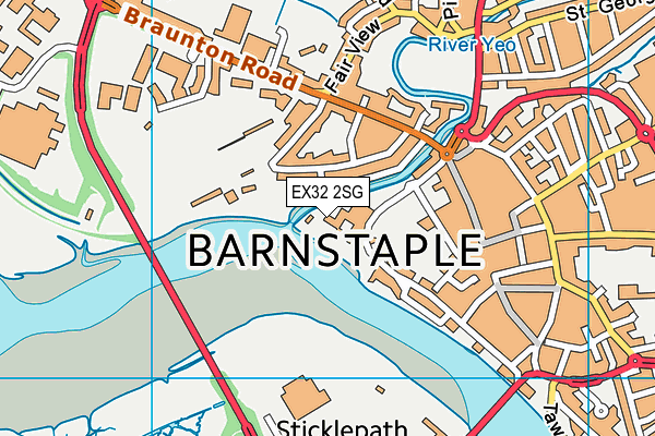 EX32 2SG map - OS VectorMap District (Ordnance Survey)