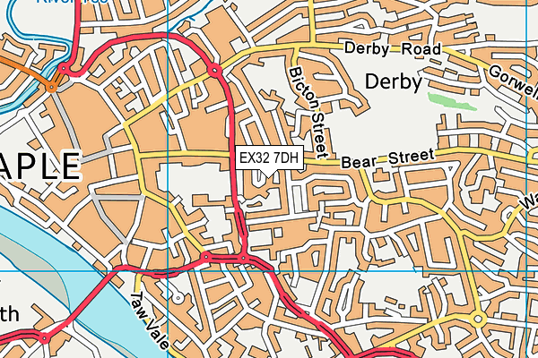 EX32 7DH map - OS VectorMap District (Ordnance Survey)