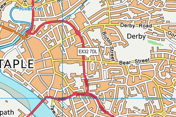 EX32 7DL map - OS VectorMap District (Ordnance Survey)