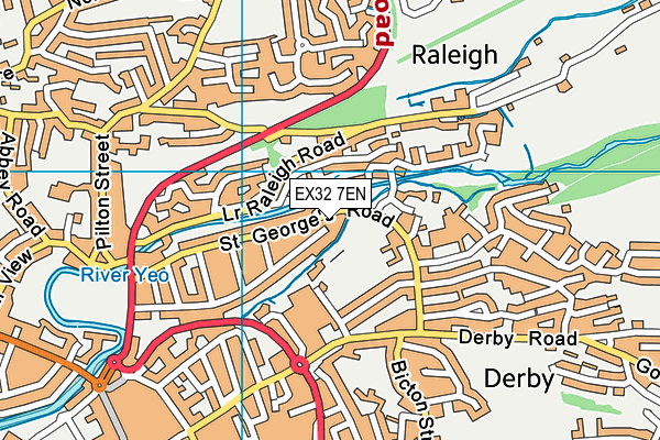 EX32 7EN map - OS VectorMap District (Ordnance Survey)